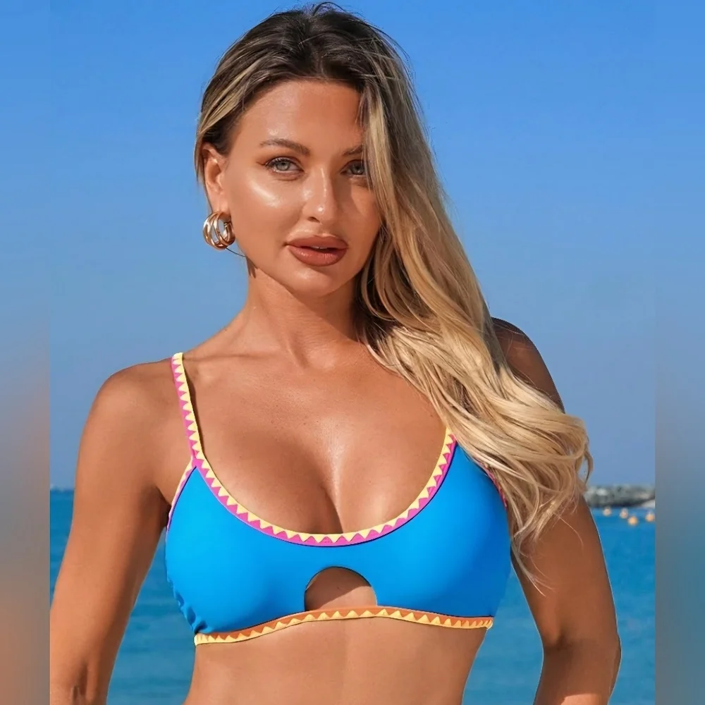 Vibrant Blue and Yellow Bikini Set